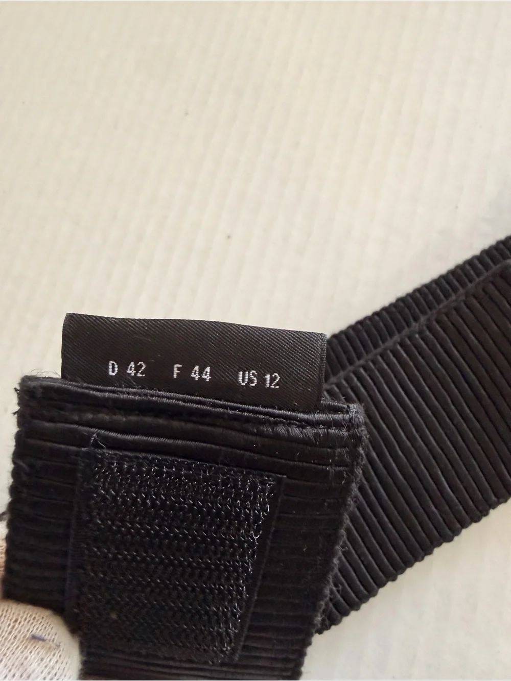 Akris Black Grosgrain Ribbon belt(thick corduroy)